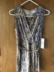 $99 Calvin Klein Women’s Python Snake Belted Sexy Skort Dress Size 2 – NWT