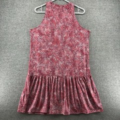 Banana Republic Flounce Shift Dress Sleeveless Pink Women Size Medium Stretch