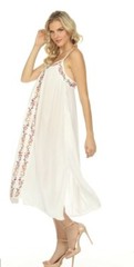 Johnny Was Ojai Embroidered Sleeveless Midi Dress Boho Chic CSW2021-A NEW