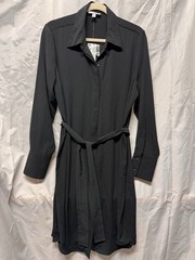 New with tags Prologue XL Shirtdress Black Buttonfront Womens Easy Care Dress