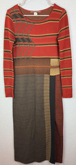 Peruvian Connection Sweater Dress Womens Small Multicolor Tribal Knit Maxi Boho