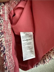 Banana Republic Pink Tweed Faux Wrap Fringe Sheath Dress Size 0