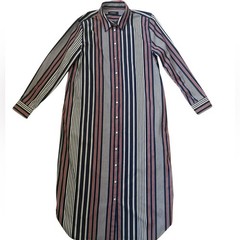 Lauren Ralph Lauren Striped Cotton Broadcloth Belted Midi Shirtdress Size XL
