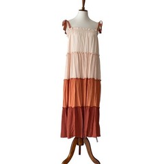 Large Dress Midi Boho Dress Bohemian Maxi Resort Cruise Terra Cotta Vacation