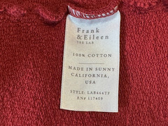 Frank & Eileen Izzie Cranberry Triple Fleece Dress Women L EUC LongSleeve Cotton