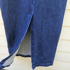 Quince Stretch Denim Maxi Dress Womens L Boho Chic Classic Elevated Basic Modest