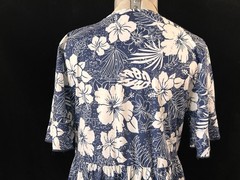 Styleword dress size L short sleeve ruffle hem blue floral NEW maxi pullover