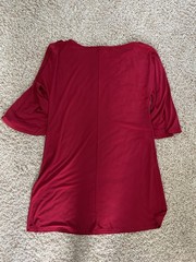 Nik and Nash Red Jeweled Split Shoulder Bell Sleeve Dress Size XL