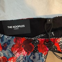 THE KOOPLES 100% Silk Shift Dress Paisley Floral Red Blue Multi -Size US 6
