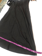 Ann Taylor Black sleeveless/off shoulder Dress size 14, 96% cotton 4% spandex
