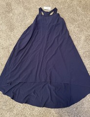 Halara Navy Breezeful Racerback Pocket High Low Flowy Midi Quick Dry Dress Sz XL