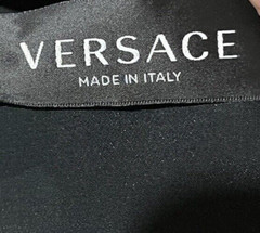 VERSACE 2021 Crystal Embellished Belted Black Silk Cocktail Dress US 4 6 / 40