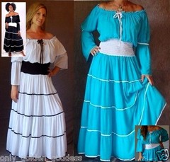 u pick color boho peasant S M L XL 1X 2X 3X 4X 5X smocked dress trim flattering