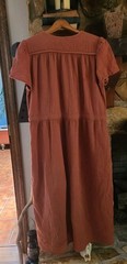 Christy Dawn Organic Gauze Cotton Dawn Dress Short Sleeve Terracotta Orange XL