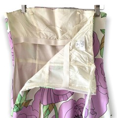 Ann Taylor Womens Lavender Green White Floral Strapless Summer Party Dress Sz 2
