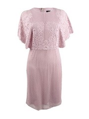 DKNY Women&rsquo;s Flutter-Sleeve Lace Sheath Dress
