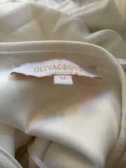 Olivaceous White One-Shoulder Ruched Midi Dress size medium * Nwot