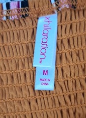 Xhilaration Sundress M Striped Faux Wrap Button Detail Adjustable Lightweight