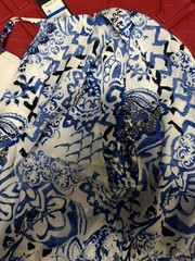 💙 Falling Flowers Blue & White Halter Dress | NWT | Size XL