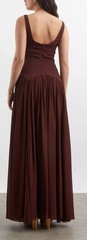 Reformation Women&rsquo;s Georgette Rayon Camella Maxi Dress – Mahogany – Sz 4 – $348