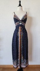 New Anthro Midi Dress Size Small Blue Floral Coquette Wedding Garden Brunch