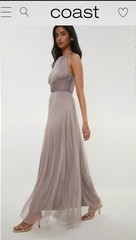 Coast ruched bridesmaid dresses multiple sizes available mink 12