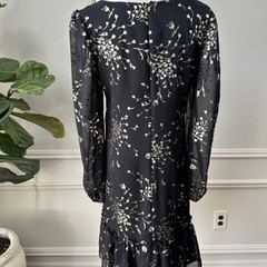 Effortlessly Chic & Elevated| Kensie |Floral Metallic Gold Drop-Waist Dress|SZ 6
