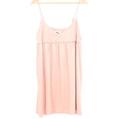 Things Between Mauve Pink Silky Slip Dress Empire Waist Mini L