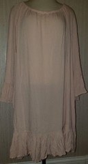 Women&rsquo;s ANA Light Rose Peach Slip On 3/4 Ruffle Sleeve Dress Size 2XLT