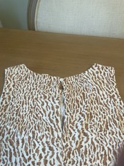 Old Navy M Brown/White Animal Print A-Line Dress Round Neck Sleeveless Above