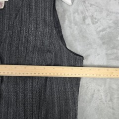 Worthington VTG Old Money Button Down Maxi Dress 10 Grey Secretary Preppy