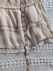 Vtg Y2K Forever 21 Boutique Tiered Beaded Mini Dress Blush Pink Size Small Pet