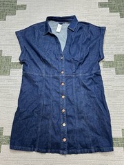 Gap Dress Womens Xxl Blue Cotton Denim Blouson New