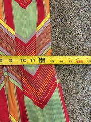 Judith March Cross-Back Bow Retro Geometric Mini Pockets Cotton Sz S 70 Bohemian