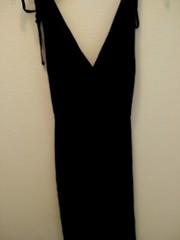 Rolla Costa Tie Shoulder Crossover Front Dress Midi Black Size M