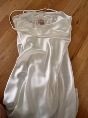 Show Me Your MUMU Women&rsquo;s Cowl Neck Dress in Ivory Luxe Satin-Bridal Wedding-XL