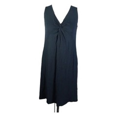 Eileen Fisher Black Stretch Rayon Poly Spandex Blend Light Weight Dress M
