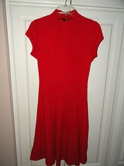 NWOT 1940&rsquo;S 1950&rsquo;S AMAZING RED DRESS FLARED STYLE SMALL 4 5 6 REPRO MUST SEE!!!