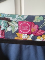 Joules Original Blue Floral Sunbird Dress Size 10 Tropical Bird Summer