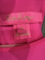 Lilly Pulitzer Pink Solid Top Spaghetti Strap Chain Zip 0