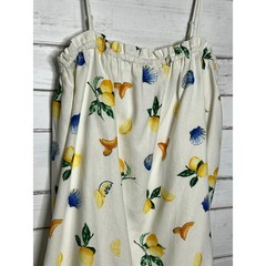Lumiere Lemon Sea Shell Print Mini Dress Small Linen Blend Coastal Summer