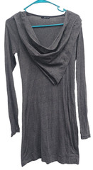 LAmade Womens Mini Dress Small Gray Cowl Neck Long Sleeve Capsule Minimalist