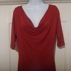 Peruvian Connection Draped Cowl Neck Dress Sultry Elegant Minimalist Runway