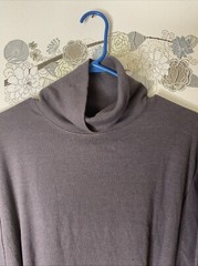 Prologue Women’s Turtleneck Long Sweater Dress Long Sleeve Purple Heather Size M