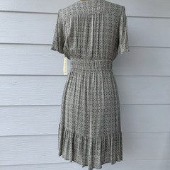Boho Summer Dress Olive Green Juniors&rsquo; Rewind Flutter Sleeve Medium New with tag
