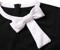 NWT Retro Vintage Pinup 1940s 1950s Classy Elegant Modest Button Bow Dress L, XL