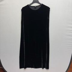 Eileen Fisher Sleeveless Velvet Silk Blend Dress Size Large C101 -20