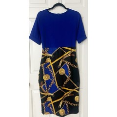 BOGURST Women&rsquo;s Midi Bodycon Dress Work Casual Cute Blue/Black,Gold Pencil Dress