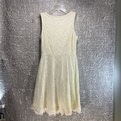 Scully Lace Crochet Fit and Flare Dress Cream Ivory Boho S Cowgirl Western