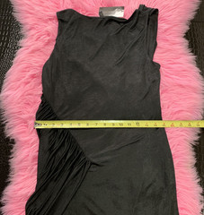 New BCBG MAXAZRIA Interlock Draped Party Dress Black Small MSRP $148